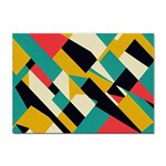 Geometric Pattern Retro Colorful Abstract Sticker A4 (100 pack)