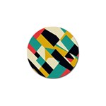 Geometric Pattern Retro Colorful Abstract Golf Ball Marker