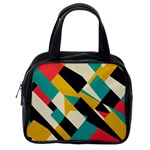 Geometric Pattern Retro Colorful Abstract Classic Handbag (One Side)