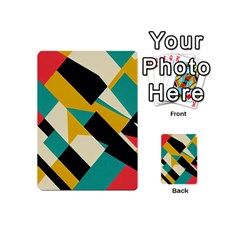 Geometric Pattern Retro Colorful Abstract Playing Cards 54 Designs (Mini) from ArtsNow.com Back