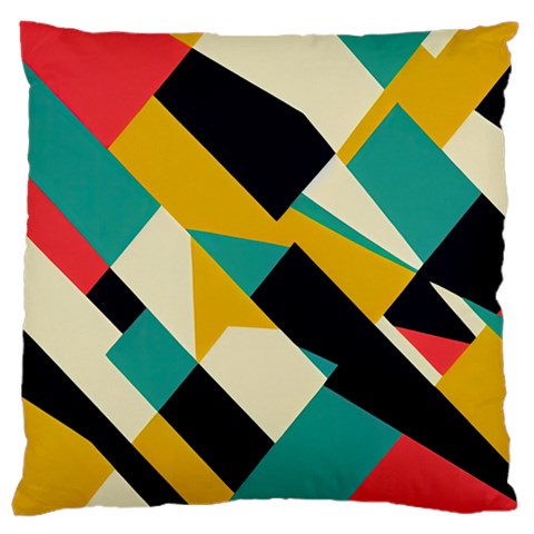Geometric Pattern Retro Colorful Abstract Standard Premium Plush Fleece Cushion Case (Two Sides) from ArtsNow.com Front