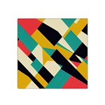 Geometric Pattern Retro Colorful Abstract Satin Bandana Scarf 22  x 22 