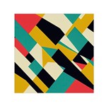 Geometric Pattern Retro Colorful Abstract Square Satin Scarf (30  x 30 )