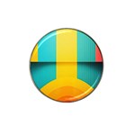 Colorful Rainbow Pattern Digital Art Abstract Minimalist Minimalism Hat Clip Ball Marker