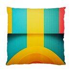Colorful Rainbow Pattern Digital Art Abstract Minimalist Minimalism Standard Cushion Case (Two Sides)
