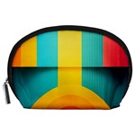 Colorful Rainbow Pattern Digital Art Abstract Minimalist Minimalism Accessory Pouch (Large)