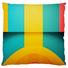 Colorful Rainbow Pattern Digital Art Abstract Minimalist Minimalism Standard Premium Plush Fleece Cushion Case (Two Sides) from ArtsNow.com Back