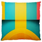 Colorful Rainbow Pattern Digital Art Abstract Minimalist Minimalism Large Premium Plush Fleece Cushion Case (One Side)