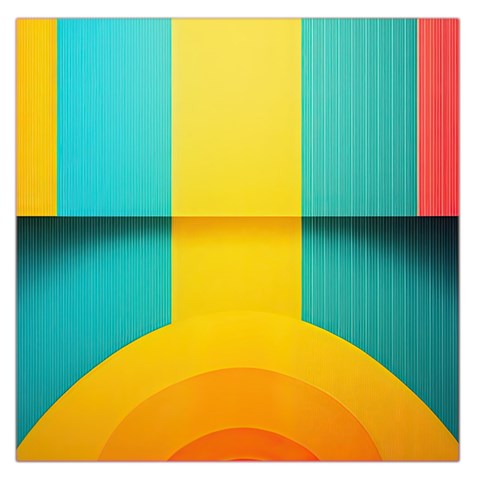 Colorful Rainbow Pattern Digital Art Abstract Minimalist Minimalism Square Satin Scarf (36  x 36 ) from ArtsNow.com Front