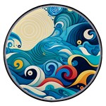 Waves Ocean Sea Abstract Whimsical Abstract Art Pattern Abstract Pattern Water Nature Moon Full Moon Wireless Fast Charger(Black)