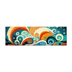 Waves Ocean Sea Abstract Whimsical Abstract Art Pattern Abstract Pattern Nature Water Seascape Sticker (Bumper)