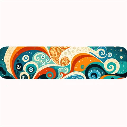 Waves Ocean Sea Abstract Whimsical Abstract Art Pattern Abstract Pattern Nature Water Seascape Large Bar Mat from ArtsNow.com 32 x8.5  Bar Mat