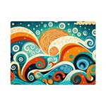 Waves Ocean Sea Abstract Whimsical Abstract Art Pattern Abstract Pattern Nature Water Seascape Premium Plush Fleece Blanket (Mini)
