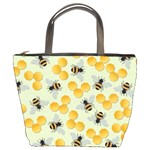 Bees Pattern Honey Bee Bug Honeycomb Honey Beehive Bucket Bag