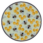 Bees Pattern Honey Bee Bug Honeycomb Honey Beehive Wireless Fast Charger(Black)