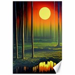 Outdoors Night Moon Full Moon Trees Setting Scene Forest Woods Light Moonlight Nature Wilderness Lan Canvas 20  x 30 