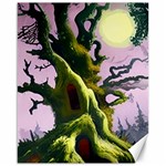 Outdoors Night Full Moon Setting Scene Woods Light Moonlight Nature Wilderness Landscape Canvas 16  x 20 