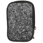Black and white Abstract expressive print Compact Camera Leather Case