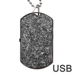 Black and white Abstract expressive print Dog Tag USB Flash (Two Sides)
