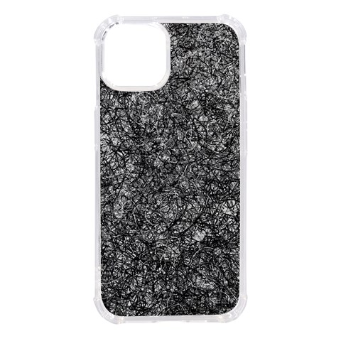 Black and white Abstract expressive print iPhone 14 TPU UV Print Case from ArtsNow.com Front