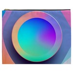 Circle Colorful Rainbow Spectrum Button Gradient Cosmetic Bag (XXXL)