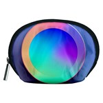 Circle Colorful Rainbow Spectrum Button Gradient Accessory Pouch (Medium)