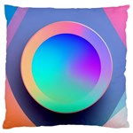 Circle Colorful Rainbow Spectrum Button Gradient Standard Premium Plush Fleece Cushion Case (Two Sides)