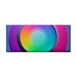 Circle Colorful Rainbow Spectrum Button Gradient Psychedelic Art Hand Towel