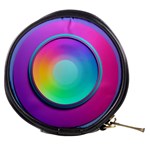 Circle Colorful Rainbow Spectrum Button Gradient Psychedelic Art Mini Makeup Bag
