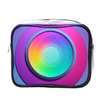 Circle Colorful Rainbow Spectrum Button Gradient Psychedelic Art Mini Toiletries Bag (One Side)
