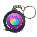 Circle Colorful Rainbow Spectrum Button Gradient Psychedelic Art Measuring Tape