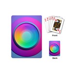 Circle Colorful Rainbow Spectrum Button Gradient Psychedelic Art Playing Cards Single Design (Mini)