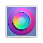 Circle Colorful Rainbow Spectrum Button Gradient Psychedelic Art Memory Card Reader (Square)