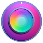 Circle Colorful Rainbow Spectrum Button Gradient Psychedelic Art UV Print Acrylic Ornament Round