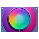 Circle Colorful Rainbow Spectrum Button Gradient Psychedelic Art Banner and Sign 6  x 4 