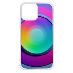Circle Colorful Rainbow Spectrum Button Gradient Psychedelic Art iPhone 13 Pro Max TPU UV Print Case