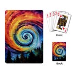 Cosmic Rainbow Quilt Artistic Swirl Spiral Forest Silhouette Fantasy Playing Cards Single Design (Rectangle)