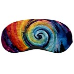 Cosmic Rainbow Quilt Artistic Swirl Spiral Forest Silhouette Fantasy Sleep Mask