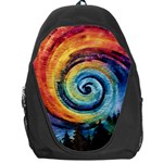 Cosmic Rainbow Quilt Artistic Swirl Spiral Forest Silhouette Fantasy Backpack Bag