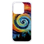Cosmic Rainbow Quilt Artistic Swirl Spiral Forest Silhouette Fantasy iPhone 14 Pro TPU UV Print Case
