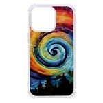 Cosmic Rainbow Quilt Artistic Swirl Spiral Forest Silhouette Fantasy iPhone 13 Pro TPU UV Print Case