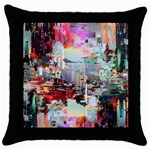 Digital Computer Technology Office Information Modern Media Web Connection Art Creatively Colorful C Throw Pillow Case (Black)