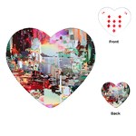 Digital Computer Technology Office Information Modern Media Web Connection Art Creatively Colorful C Playing Cards Single Design (Heart)