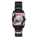 Digital Computer Technology Office Information Modern Media Web Connection Art Creatively Colorful C Stainless Steel Barrel Watch
