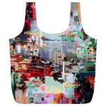 Digital Computer Technology Office Information Modern Media Web Connection Art Creatively Colorful C Full Print Recycle Bag (XL)