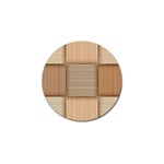 Wooden Wickerwork Texture Square Pattern Golf Ball Marker (4 pack)