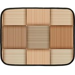 Wooden Wickerwork Texture Square Pattern Fleece Blanket (Mini)