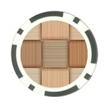 Wooden Wickerwork Texture Square Pattern Poker Chip Card Guard (10 pack)