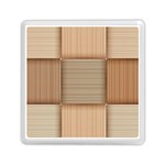 Wooden Wickerwork Texture Square Pattern Memory Card Reader (Square)
