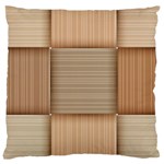 Wooden Wickerwork Texture Square Pattern Large Cushion Case (Two Sides)